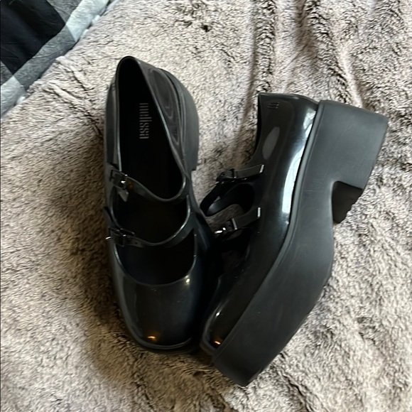 Melissa Black Chunky Platform Shoes - Picture 3 of 6